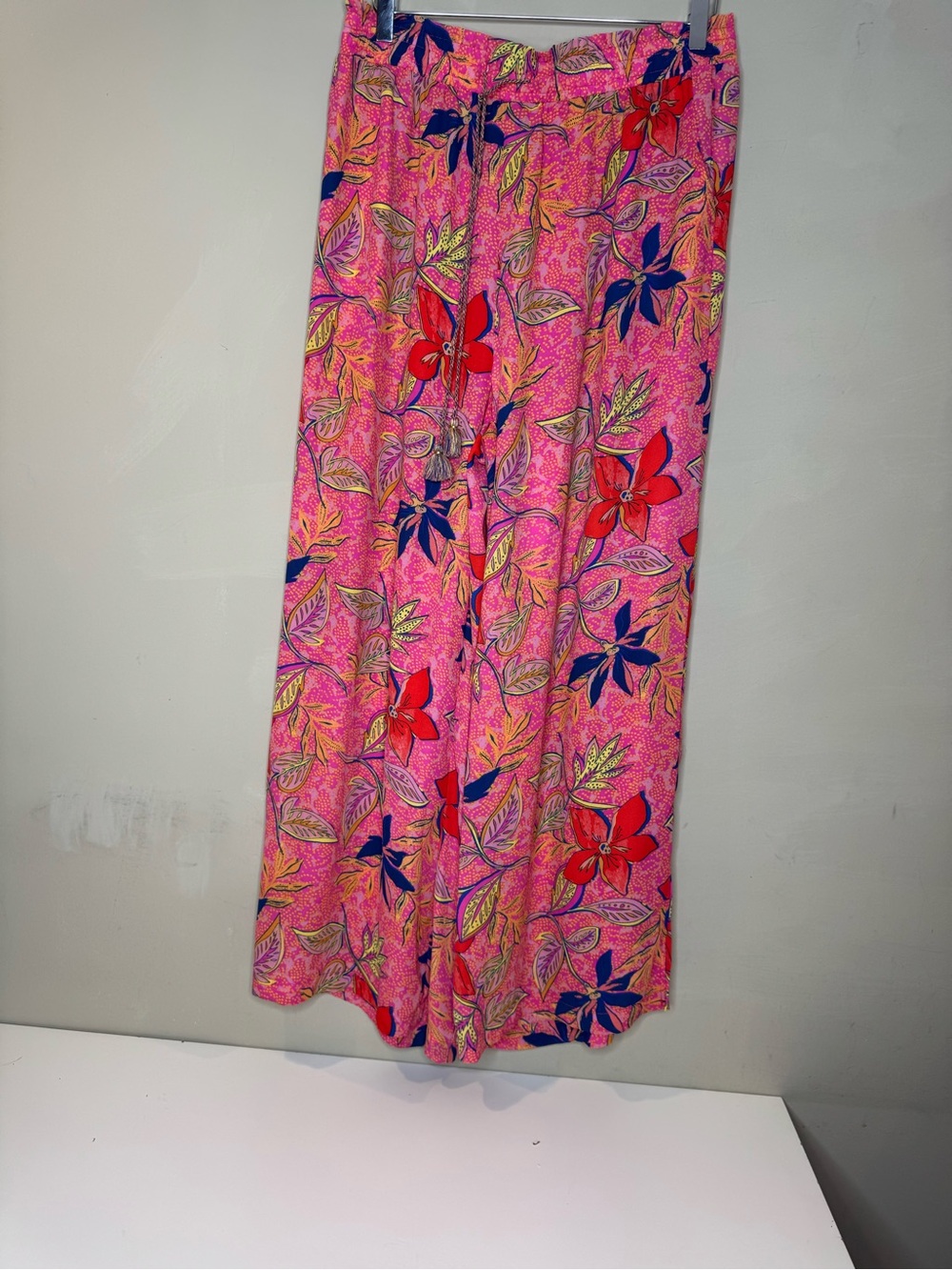 Rose + Olive Floral Matching Set Pink Blouse Size XL & Pants Size L - Picture 4 of 16